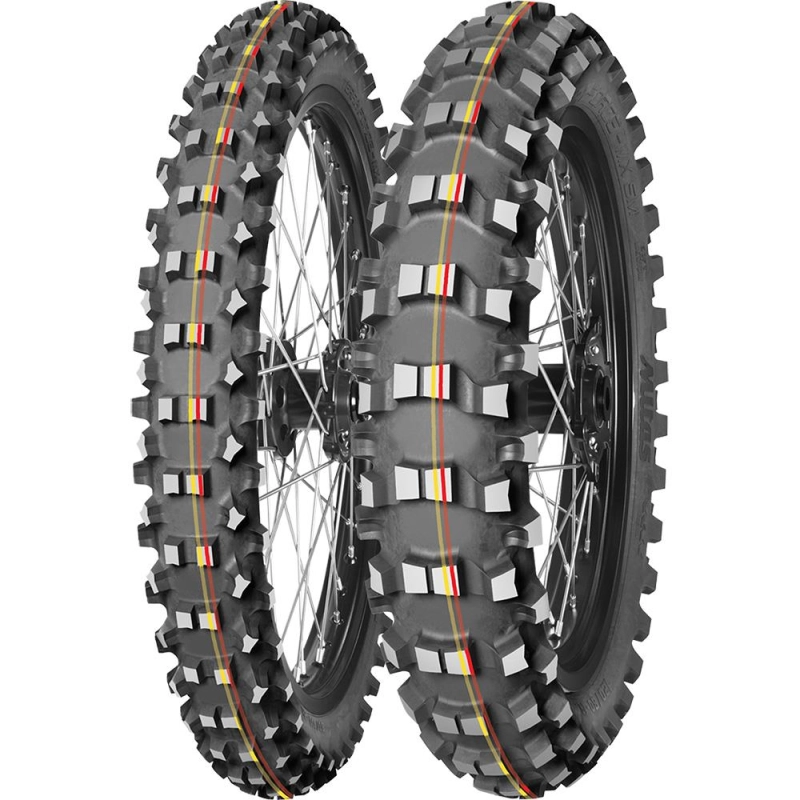 90/100-16 Mitas TERRA FORCE-MX SM 51M TT CROSS MID SOFT Rear SOFT TO MEDIUM red & yellow NHS