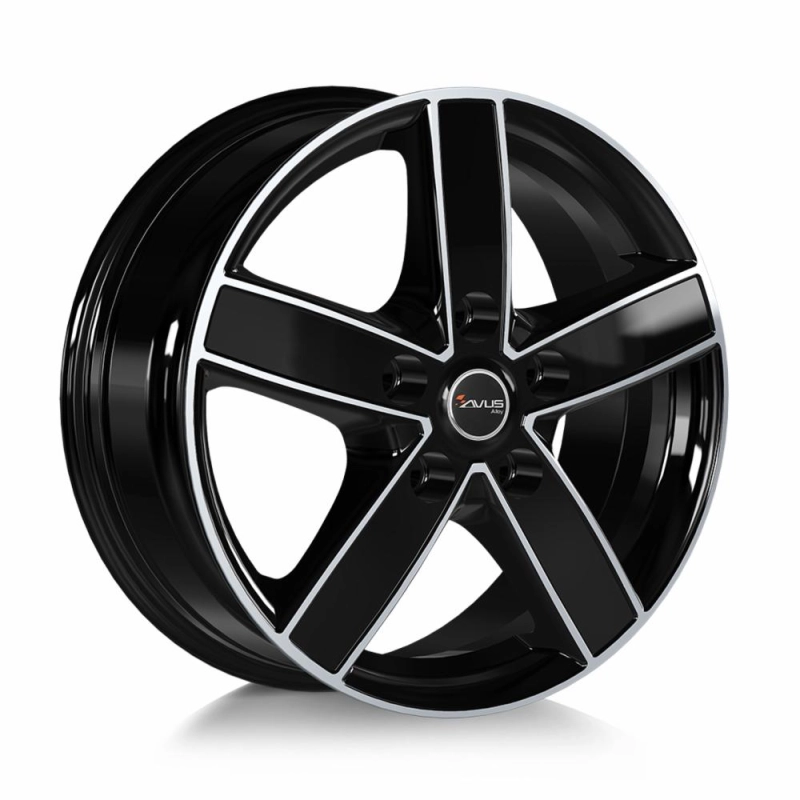 Avus AC-V51 Black Polished 7x17 5x114.3 ET45 CB66,1 60° 1250 kg