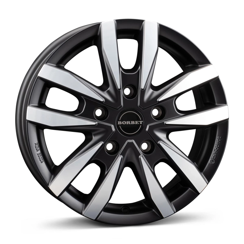 Borbet CW5 black polished matt 6,5x16 5x130 ET66 CB89,1 60° 1200 kg 497464