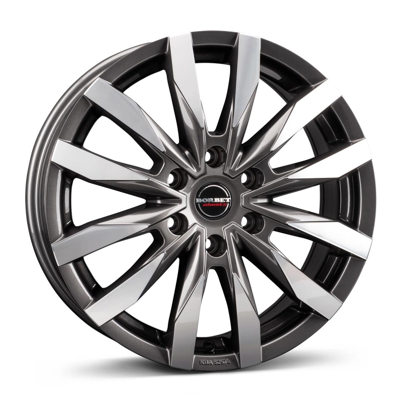 Borbet CW6 mistral anthracite glossy polished 6,5x16 6x130 ET62 CB84,1 60° 1350 kg 497025