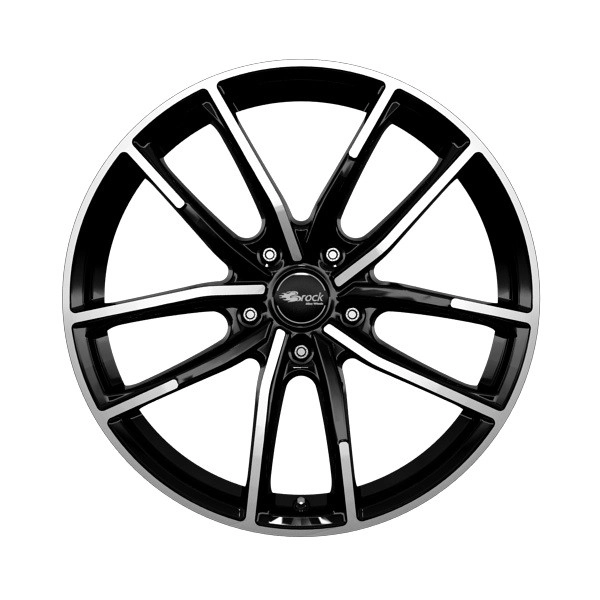 BROCK B38 8X18 5X114.3 ET45/72.6 CZARNY/POLER