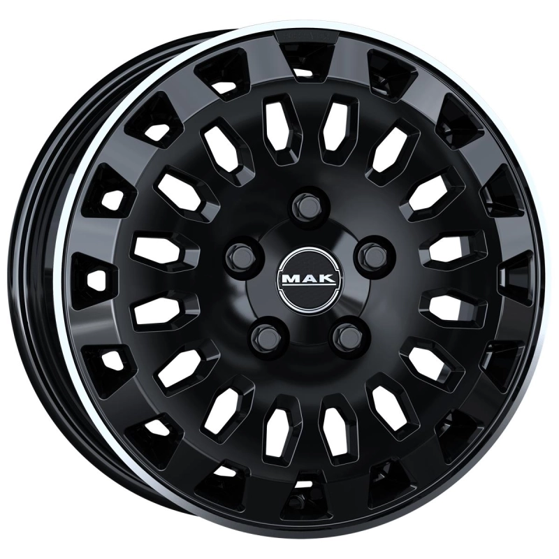 MAK Overland Gloss Black Mirror Ring 6,5x16 5x118 ET65 CB71,1 60° 1350 kg F6560RVGL65D3