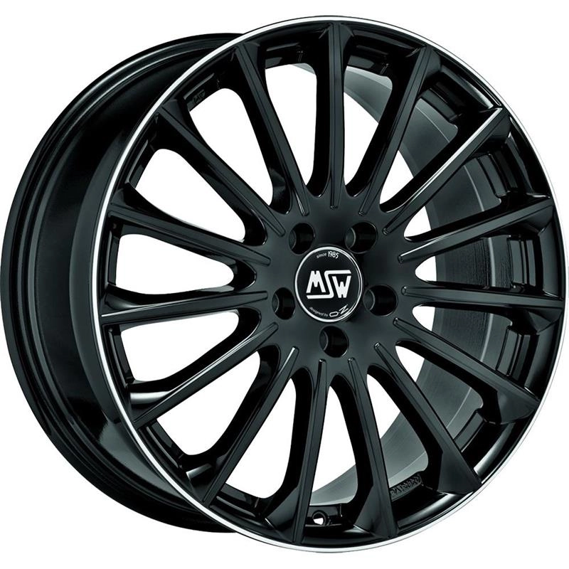 MSW 30 Gloss Black+Diamond Lip 7,5x18 5x114,3 ET40 CB73,1 60° 725 kg W19319505TGA
