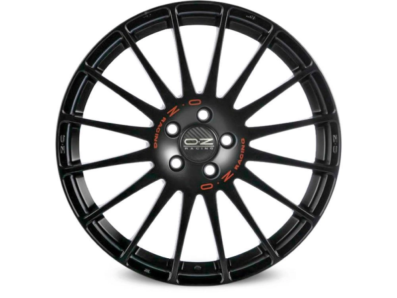 OZ Racing Superturismo GT Matt Black Red Lettering 7x17 5x114.3 ET45 CB64,1 R12 650 kg W01672003D3