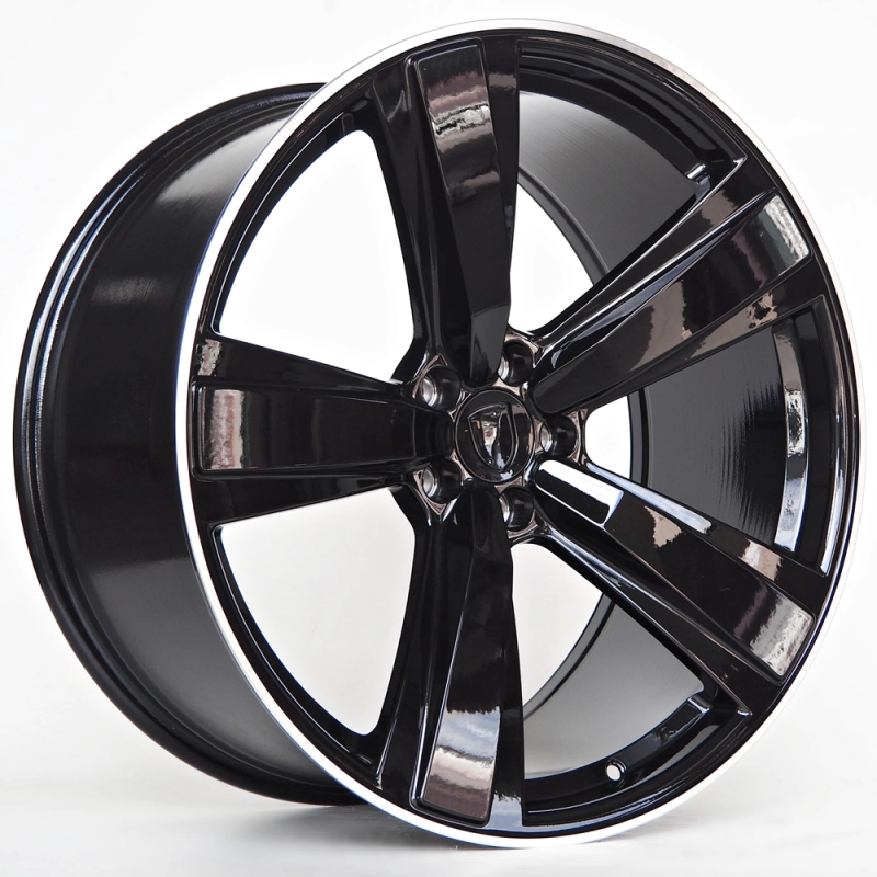 Ratlankis Marvin 9,5X21 5X112 ET26 66,5 Black Machined Lip