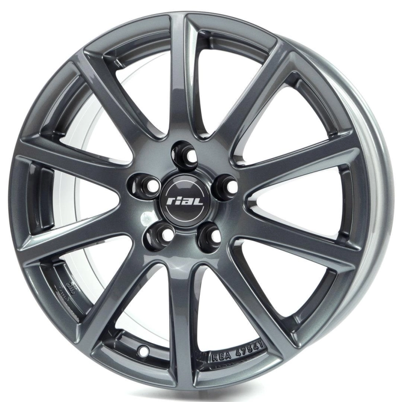 Rial Milano titanium 6,5x15 4x100 ET38 CB63,3 60° 610 kg MI65538A22-5