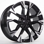 Ratlankis Ezra 8X18 5X112 ET45 57,1 Black machined spokes