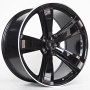 Ratlankis Marvin 9,5X21 5X112 ET26 66,5 Black Machined Lip
