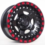 Ratlankis OF3 (4x4) 9X17 6X114,3 ET10 66,1 Matt Black + Red Line